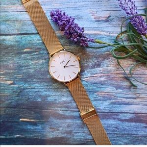 Cluse La Boheme Mesh Gold White Watch